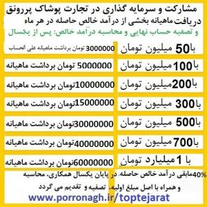 بهترین سرمایه گذاری برای تولید و شراکت در کار پوشاک پررونق