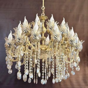 لوستر ۱۵ شعله ترکیبی برنز عاشری شعبه اشراق