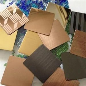 خدمات حرفه ای بر روی ورق استیل pvd حک خش میرور  روکش