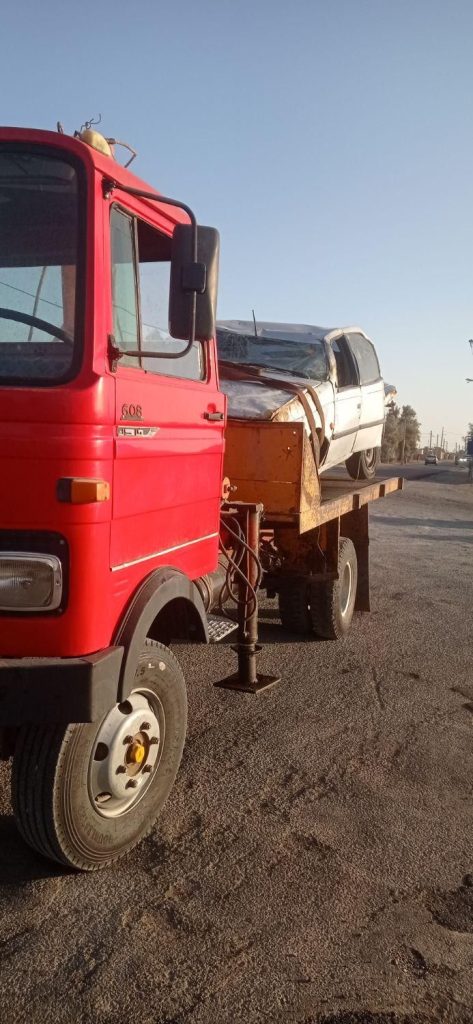 جرثقیل برای حمل ماشین‌های تصادفی و سایر خودروها در زابل