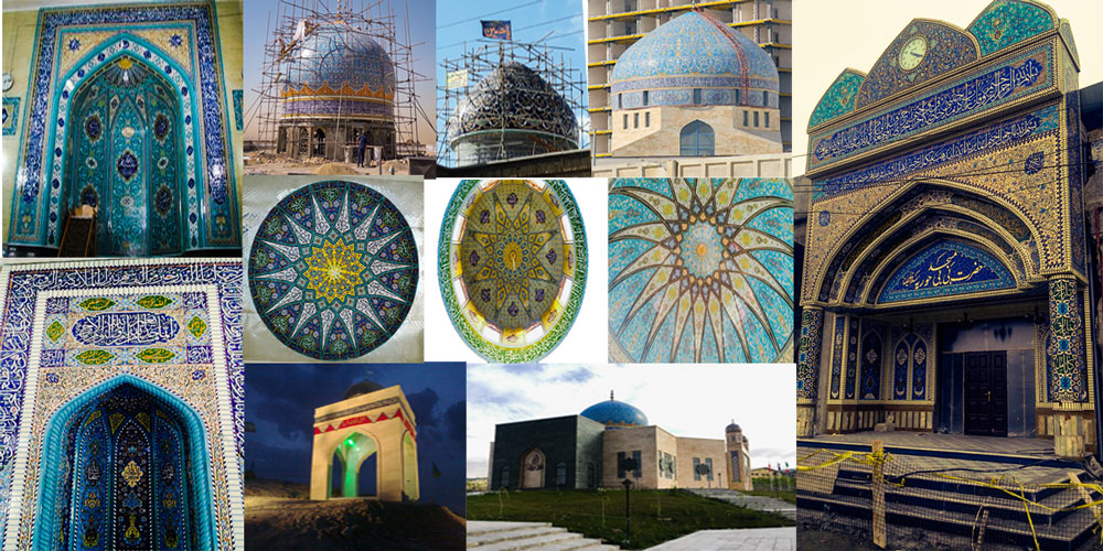 ساخت انواع کاشی برای مساجد | کاشی کاری براتی