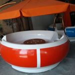 قایق موتوری گرد دوناتی هشت نفره فایبرگلاس زرین کار