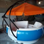 قایق موتوری گرد دوناتی هشت نفره فایبرگلاس زرین کار