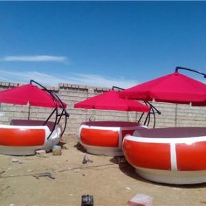 قایق موتوری گرد دوناتی هشت نفره فایبرگلاس زرین کار