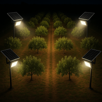 پروژکتور خورشیدی ضدآب | روشنایی قوی بدون برق و سیم‌کشی